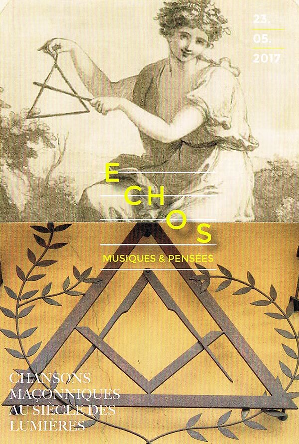 Poster for the concert "Echos, Masonic songs in the Age of Enlightenment"