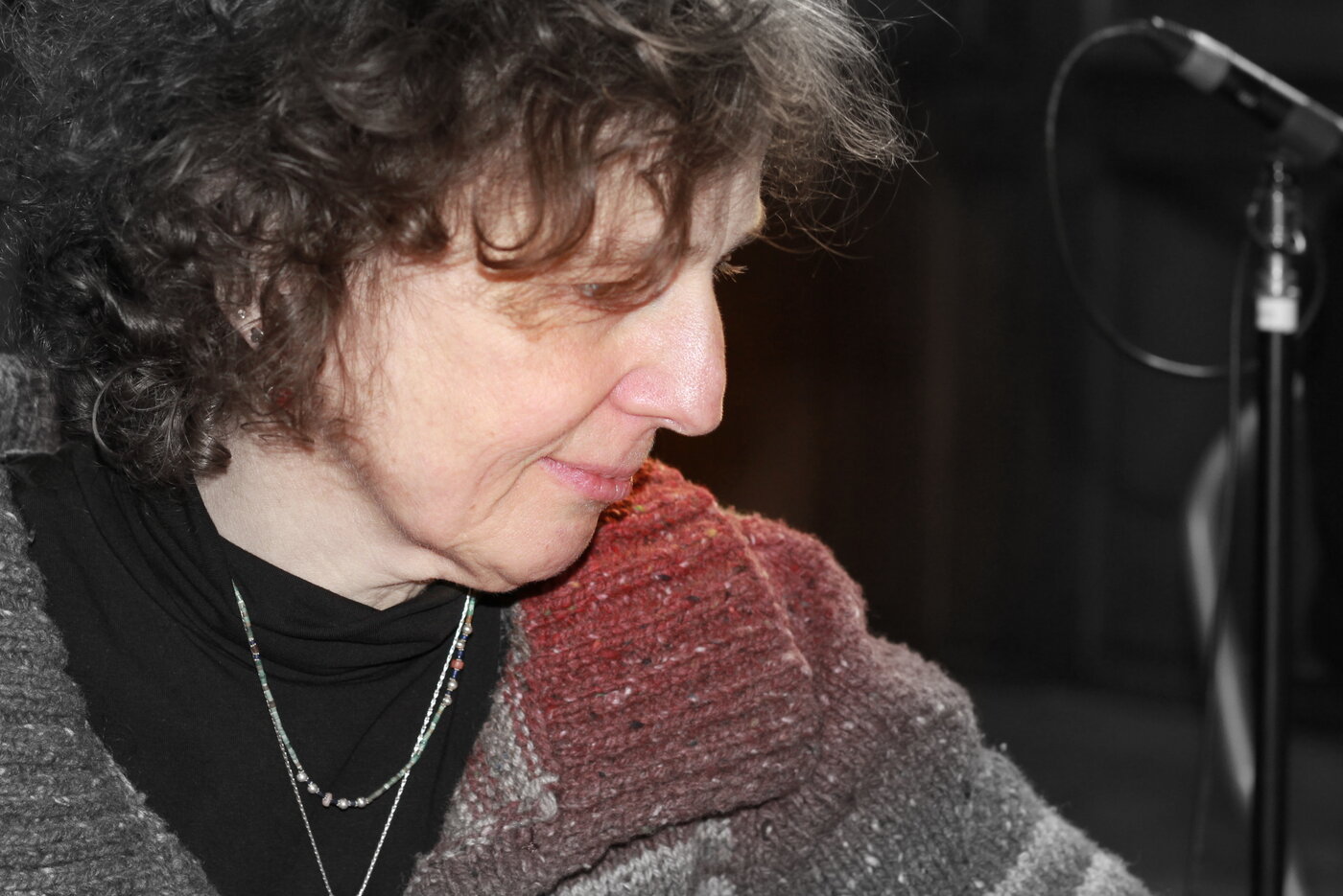 Catherine Daron (traverso) during the recording